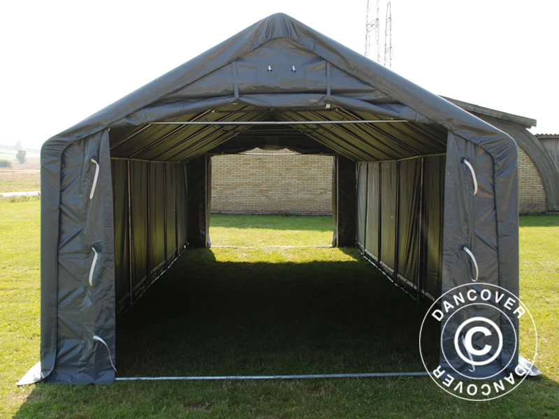Lagertält PRO 5x12x2x3,39m, PVC, Grå - Image 6