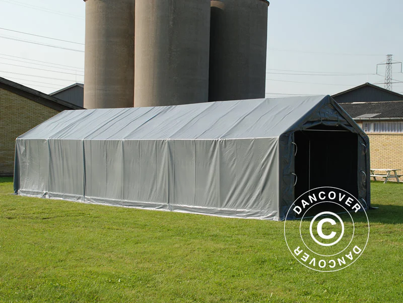 Lagertält PRO 5x12x2x3,39m, PVC, Grå - Image 7
