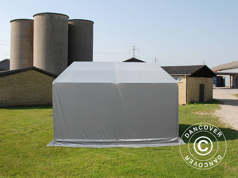 Lagertält PRO 5x4x2x3,39m, PVC, Grå - Image 14