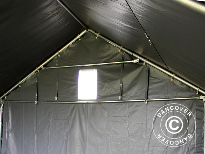 Lagertält PRO 5x4x2x3,39m, PVC, Grå - Image 15