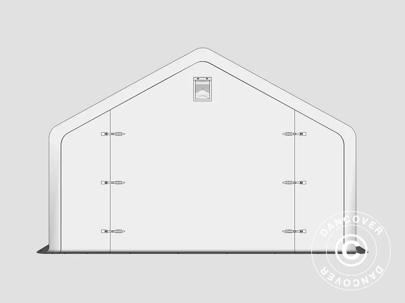 Lagertält PRO 5x4x2x3,39m, PVC, Grå - Image 17