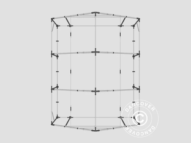 Lagertält PRO 5x6x2x3,39m, PVC, Grå - Image 22