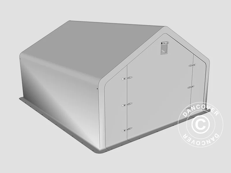 Lagertält PRO 5x6x2x3,39m, PVC, Grå - Image 25