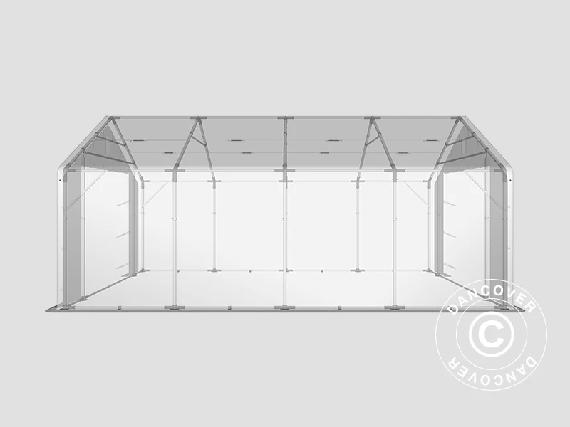 Lagertält PRO 5x8x2,5x3,89m, PVC, Grå - Image 14