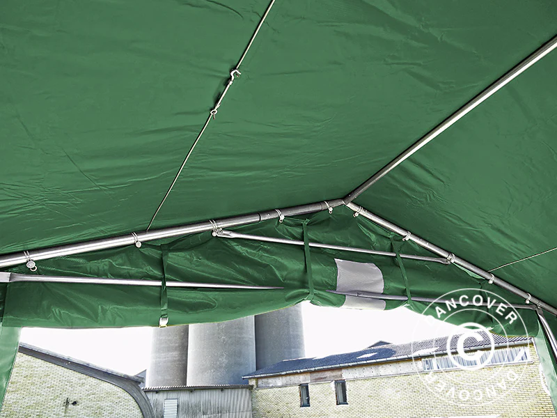 Lagertält PRO 5x8x2,5x3,89m, PVC, Grön - Image 10