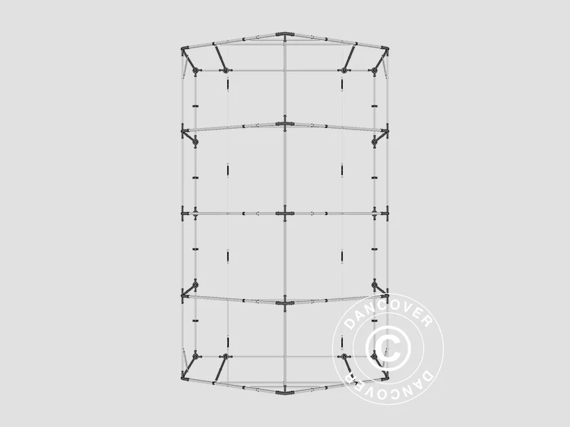 Lagertält PRO 5x8x2,5x3,89m, PVC, Grön - Image 20