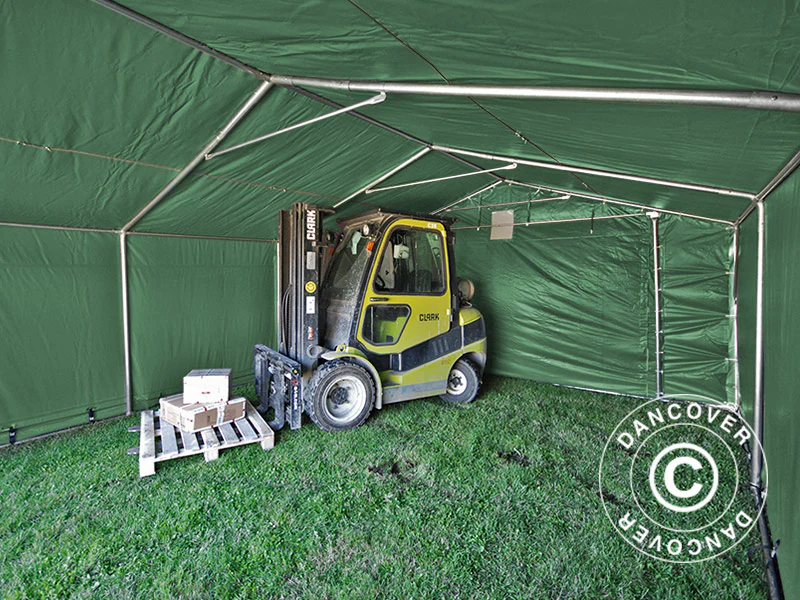 Lagertält PRO 5x8x2,5x3,89m, PVC, Grön - Image 3