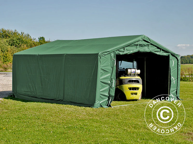 Lagertält PRO 5x8x2x3,39m, PVC, Grön - Image 10
