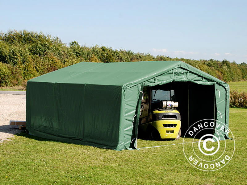 Lagertält PRO 5x8x2x3,39m, PVC, Grön - Image 12