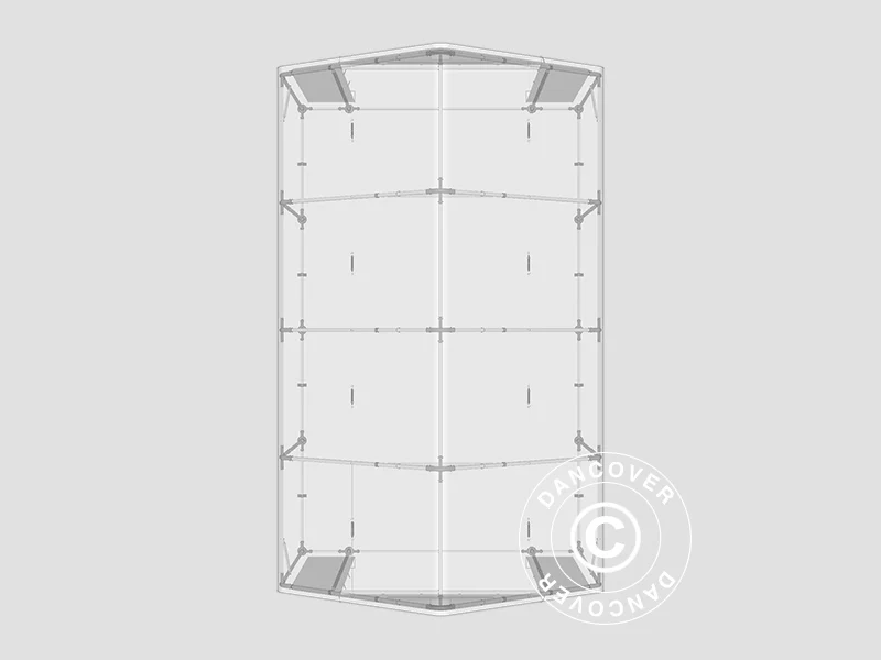 Lagertält PRO 5x8x2x3,39m, PVC, Grön - Image 17