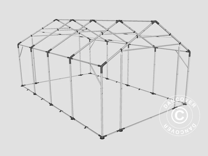 Lagertält PRO 5x8x2x3,39m, PVC, Grön - Image 20