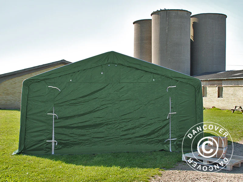 Lagertält PRO 5x8x2x3,39m, PVC, Grön - Image 6