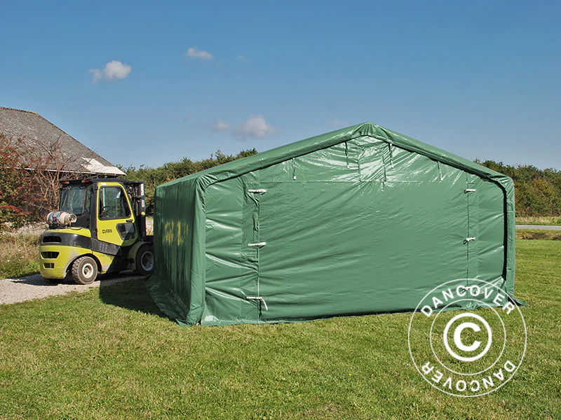 Lagertält PRO 5x8x2x3,39m, PVC, Grön - Image 8