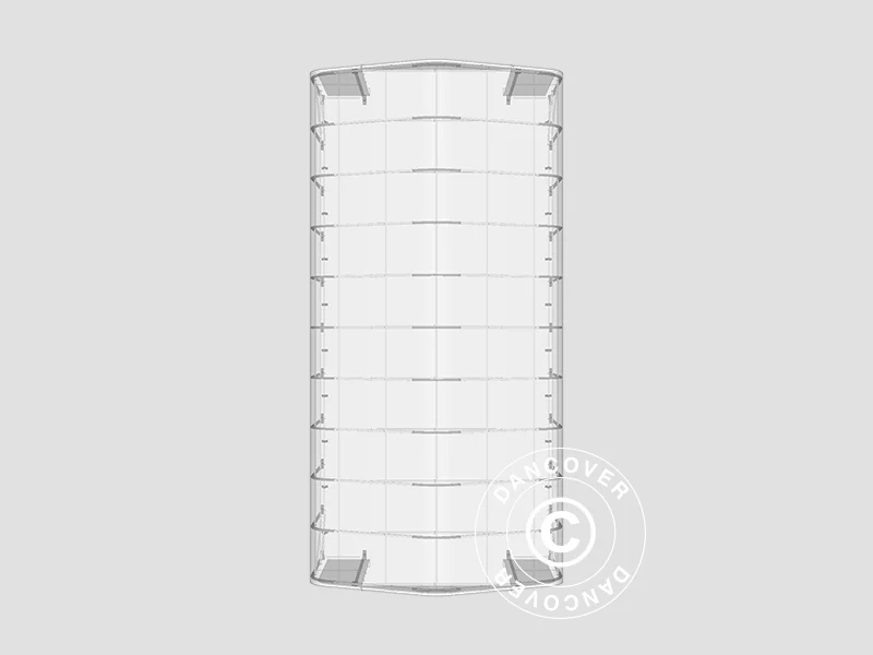 Lagertält PRO 6x12x3,7m PVC med takpanel, Grå - Image 19