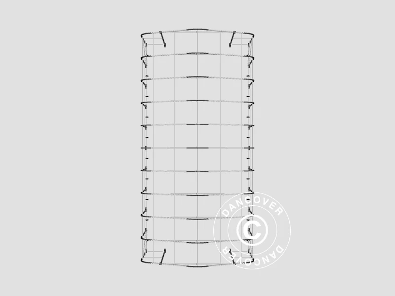 Lagertält PRO 6x12x3,7m PVC med takpanel, Grå - Image 23