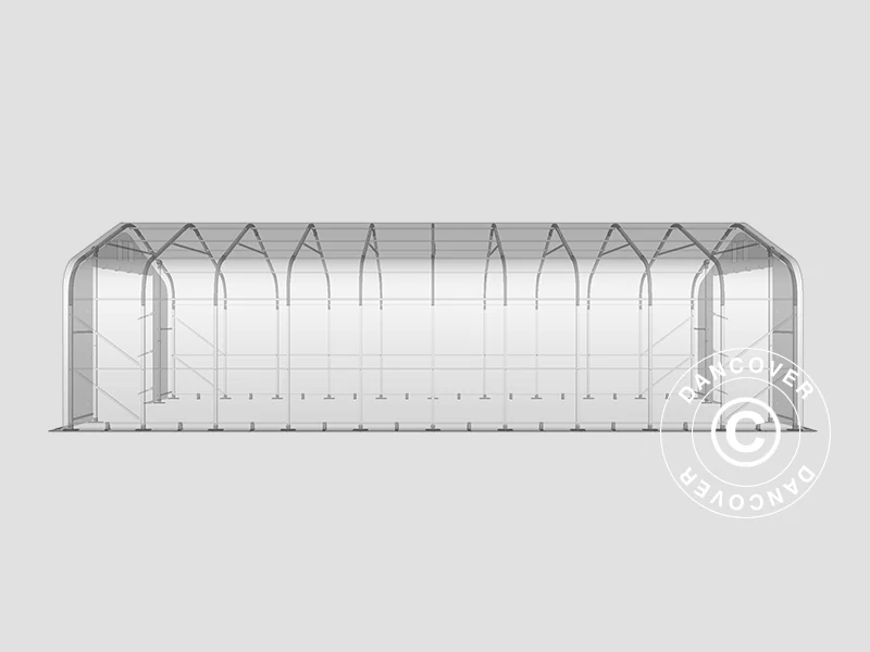 Lagertält PRO 6x12x3,7m PVC med takpanel, Grön - Image 16