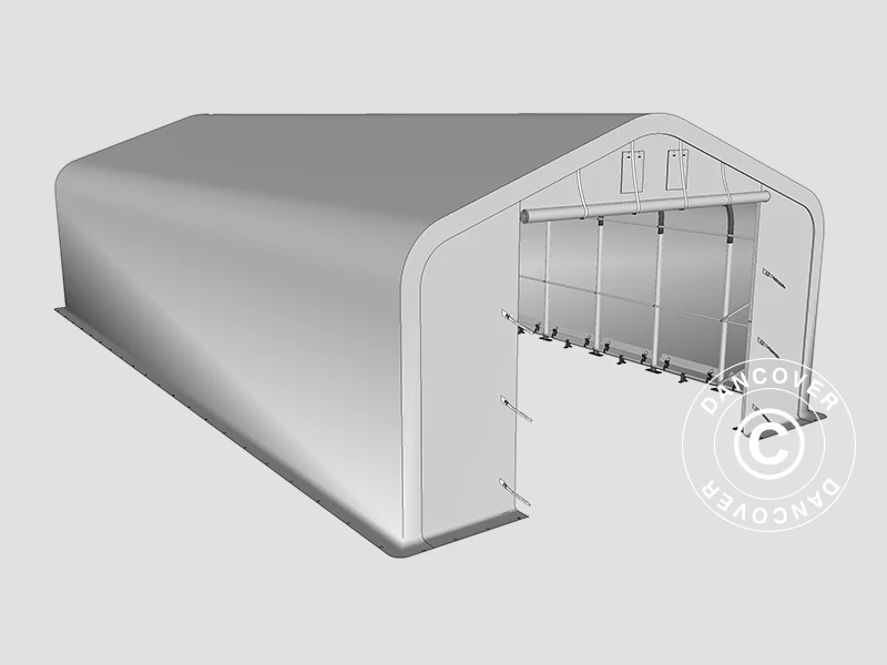 Lagertält PRO 6x12x3,7m PVC med takpanel, Grön - Image 18