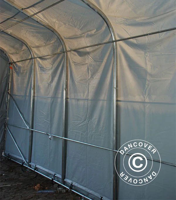 Lagertält PRO 6x6x3,7m PVC, Grå - Image 7