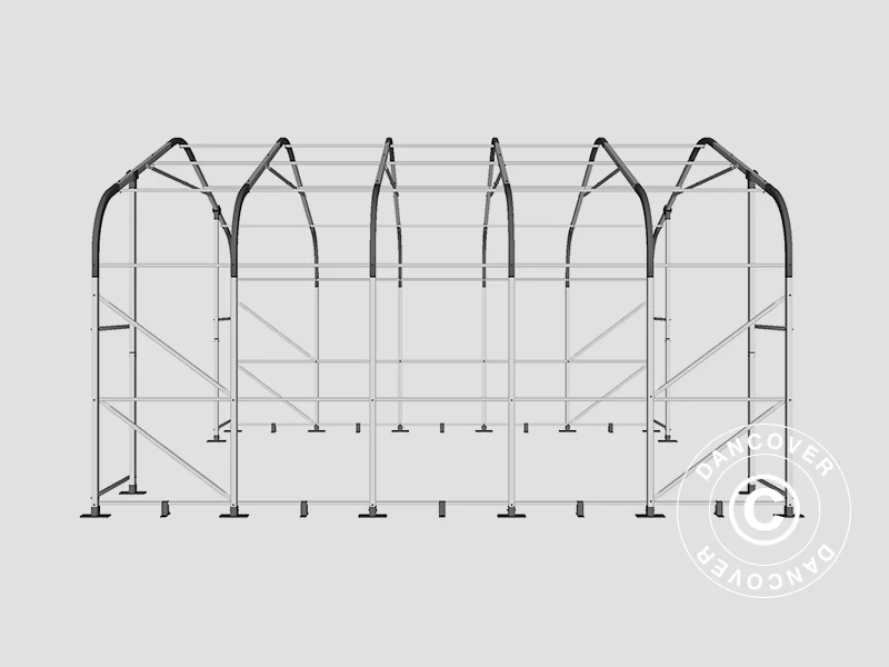 Lagertält PRO 6x6x3,7m PVC, Grön - Image 8