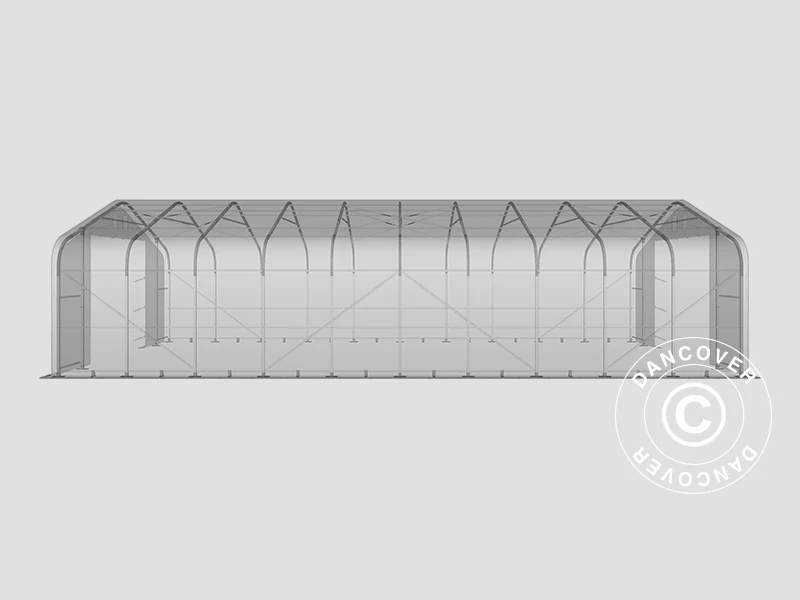 Lagertält PRO 7x14x3,8m PVC med takpanel, Grön - Image 15