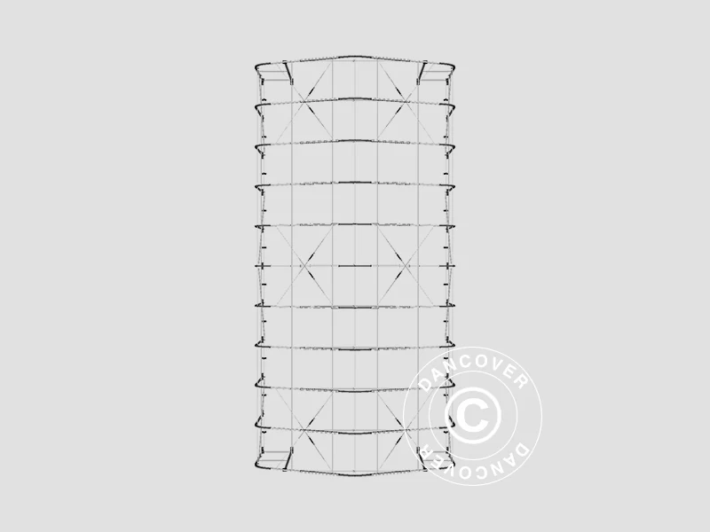 Lagertält PRO 7x14x3,8m PVC med takpanel, Grön - Image 20