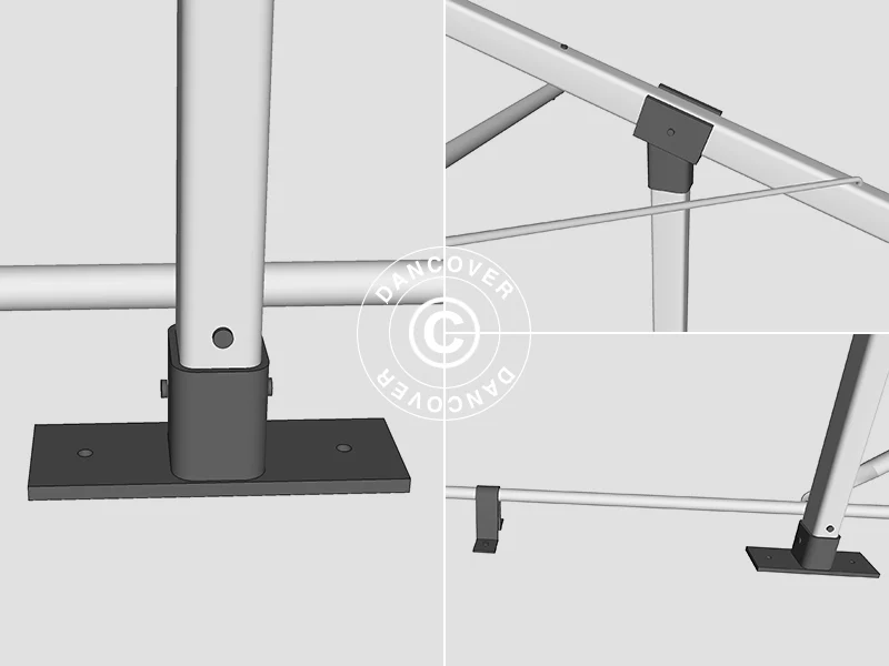 Lagertält PRO 7x14x3,8m PVC med takpanel, Grön - Image 23