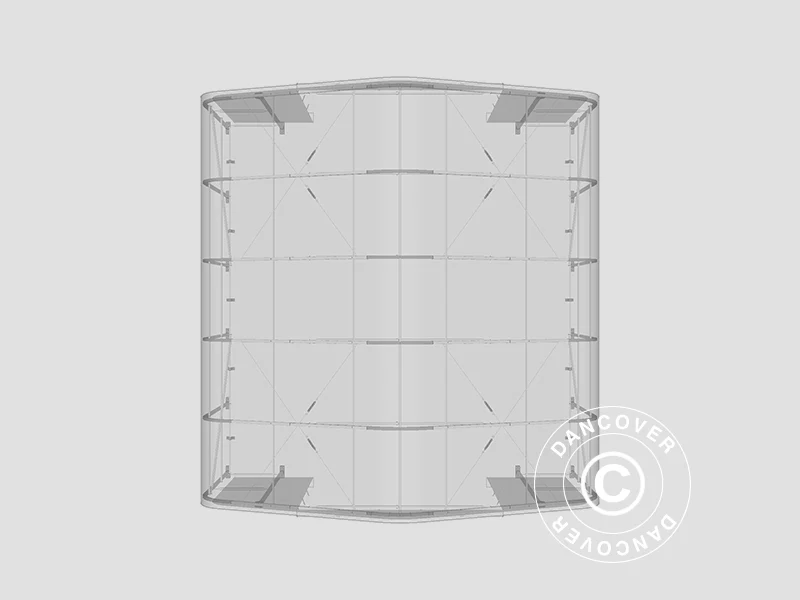 Lagertält PRO 7x7x3,8m PVC med takpanel, Grön - Image 13