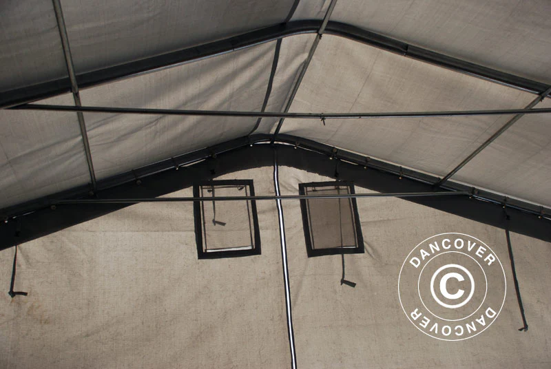 Lagertält PRO 7x7x3,8m PVC med takpanel, Grön - Image 23