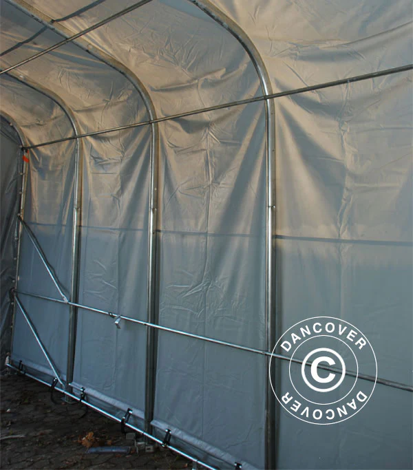 Lagertält PRO 7x7x3,8m PVC med takpanel, Grön - Image 24