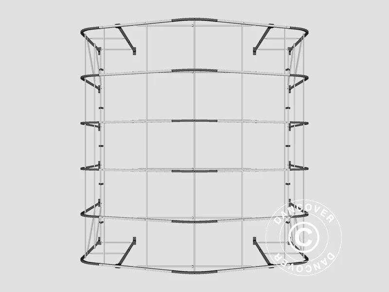 Lagertält PRO 8x12x5,2m PVC med takpanel, Grå - Image 19