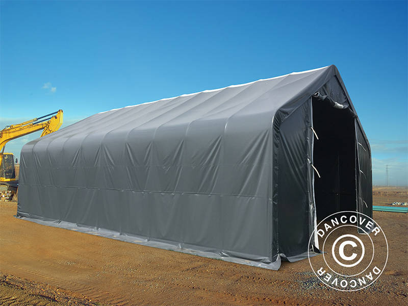 Lagertält PRO 8x12x5,2m PVC med takpanel, Grå - Image 8