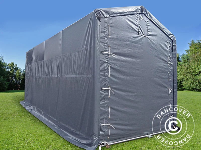 Lagertält PRO XL 3,5x8x3,3x3,94m, PVC, Grå - Image 3