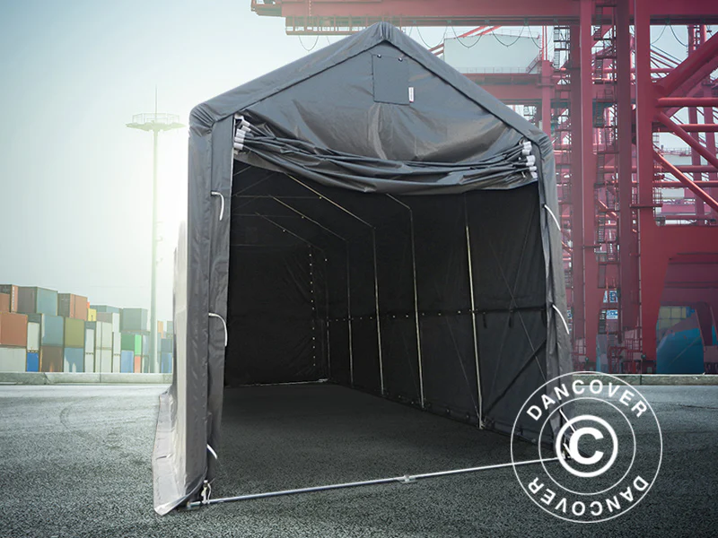 Lagertält PRO XL 3,5x8x3,3x3,94m, PVC, Grå - Image 5