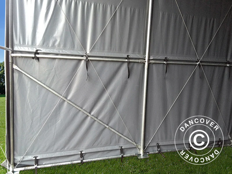 Lagertält PRO XL 3,5x8x3,3x3,94m, PVC, Grå - Image 7