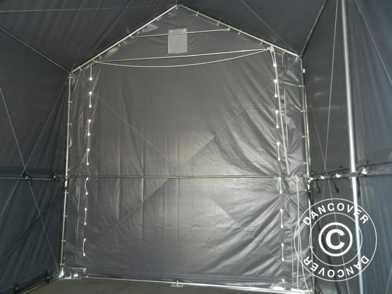 Lagertält PRO XL 3,5x8x3,3x3,94m, PVC, Grå - Image 9