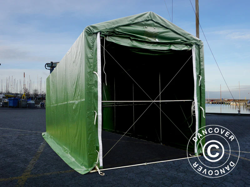 Lagertält PRO XL 3,5x8x3,3x3,94m, PVC, Grön - Image 2