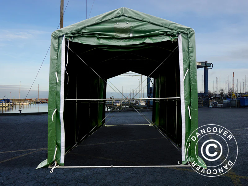 Lagertält PRO XL 3,5x8x3,3x3,94m, PVC, Grön - Image 3