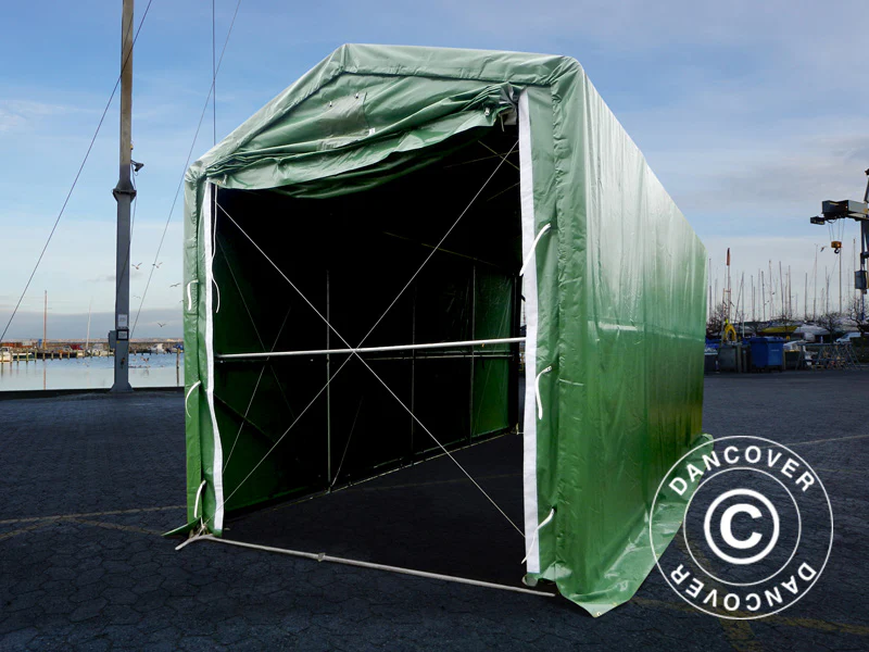 Lagertält PRO XL 3,5x8x3,3x3,94m, PVC, Grön - Image 4