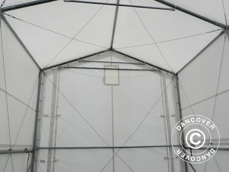 Lagertält PRO XL 3,5x8x3,3x3,94m, PVC, Vit - Image 17