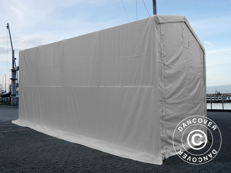 Lagertält PRO XL 3,5x8x3,3x3,94m, PVC, Vit - Image 7