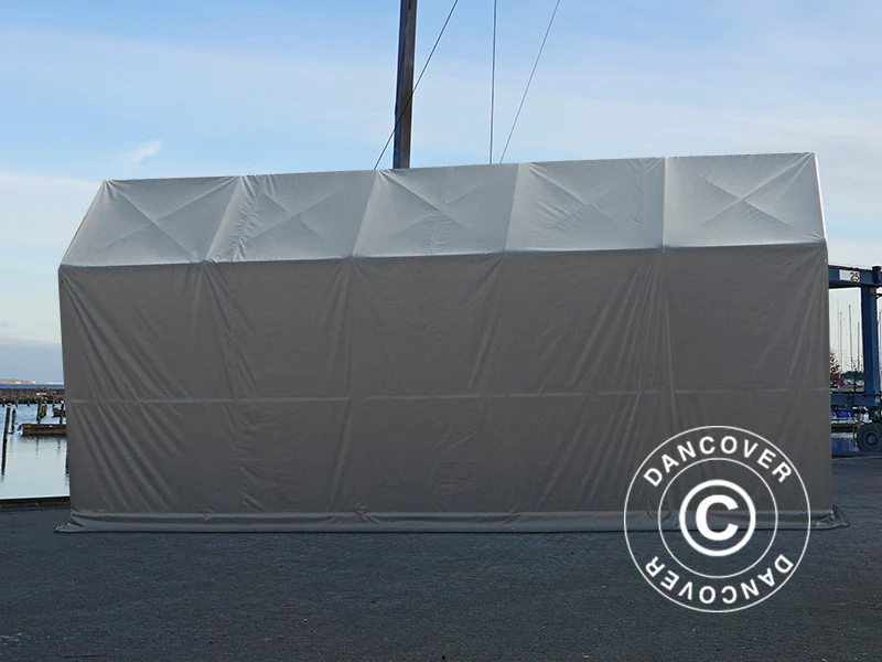 Lagertält PRO XL 4x10x3,5x4,59m, PVC, Grå - Image 10