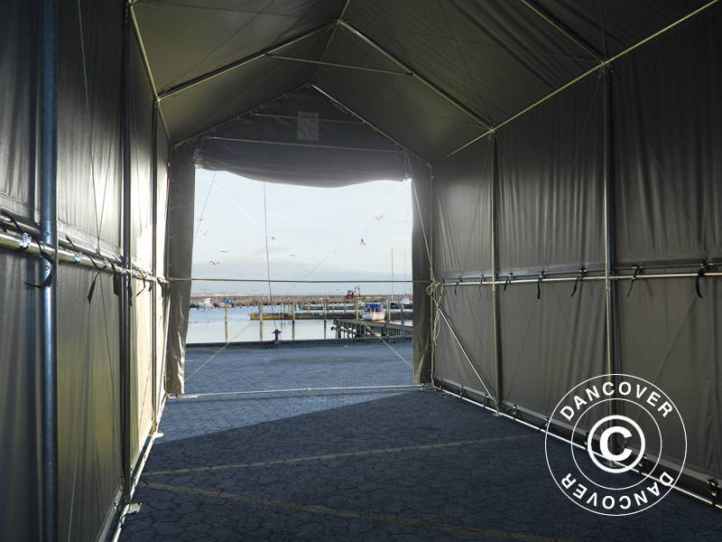 Lagertält PRO XL 4x10x3,5x4,59m, PVC, Grå - Image 17