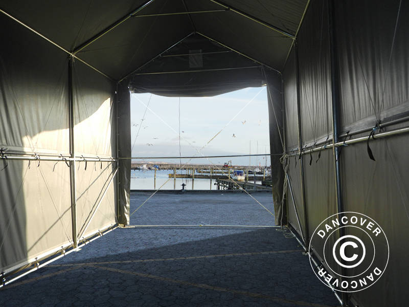 Lagertält PRO XL 4x10x3,5x4,59m, PVC, Grå - Image 18
