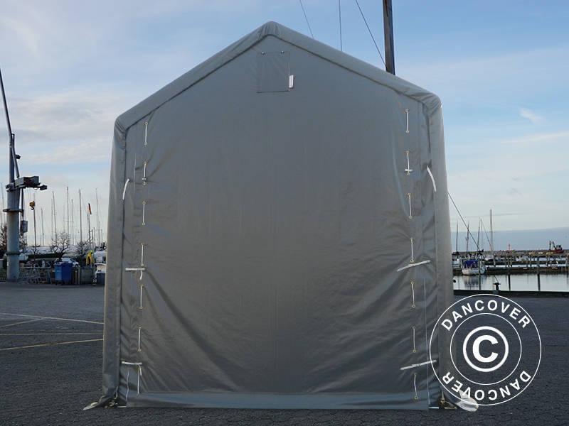 Lagertält PRO XL 4x10x3,5x4,59m, PVC, Grå - Image 8