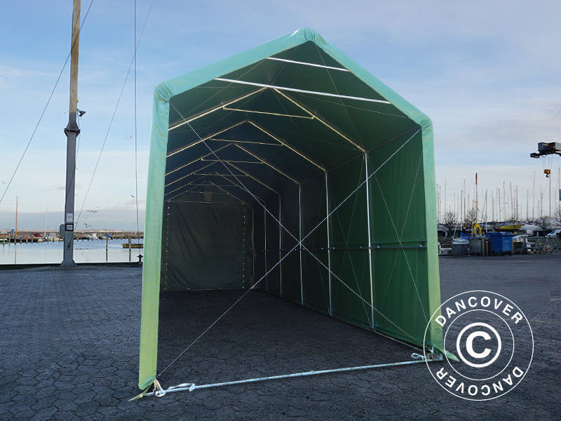 Lagertält PRO XL 4x10x3,5x4,59m, PVC, Grön - Image 4