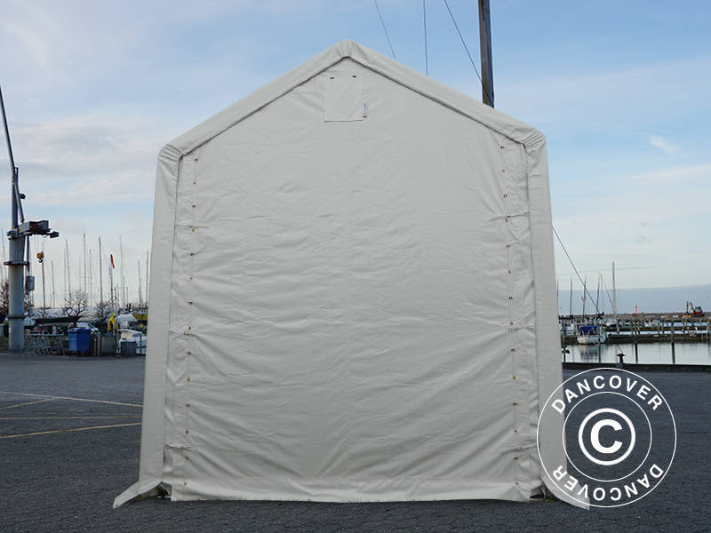Lagertält PRO XL 4x10x3,5x4,59m, PVC, Vit - Image 3