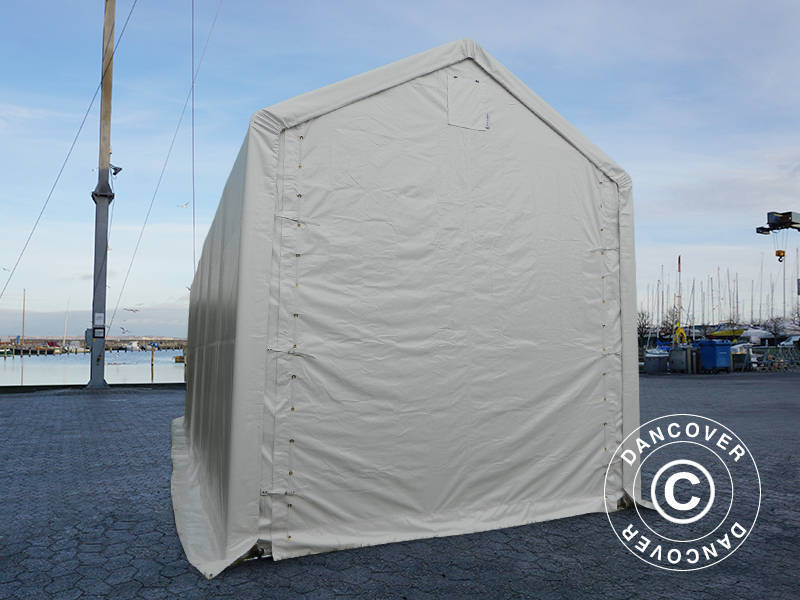 Lagertält PRO XL 4x10x3,5x4,59m, PVC, Vit - Image 4