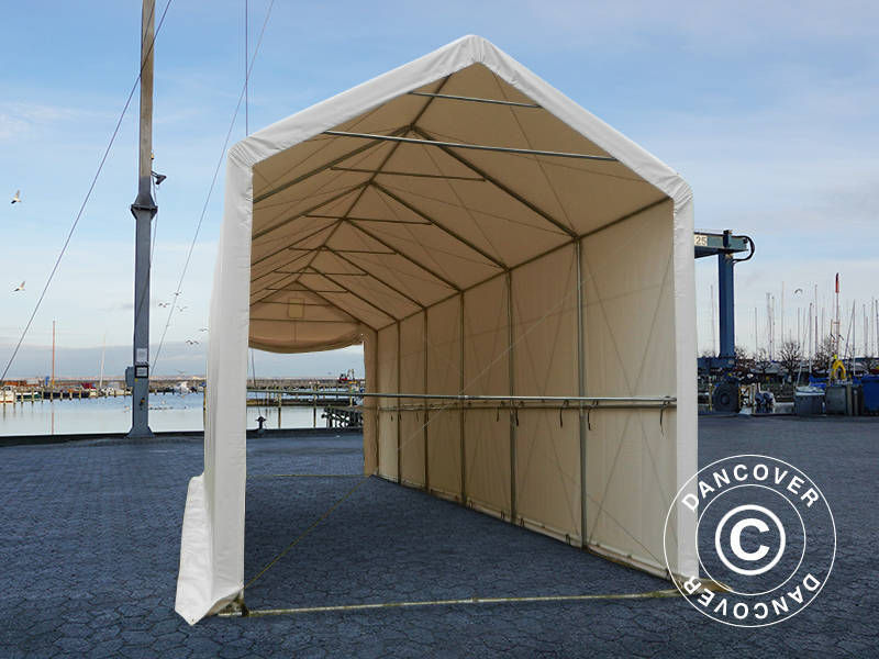 Lagertält PRO XL 4x10x3,5x4,59m, PVC, Vit - Image 5