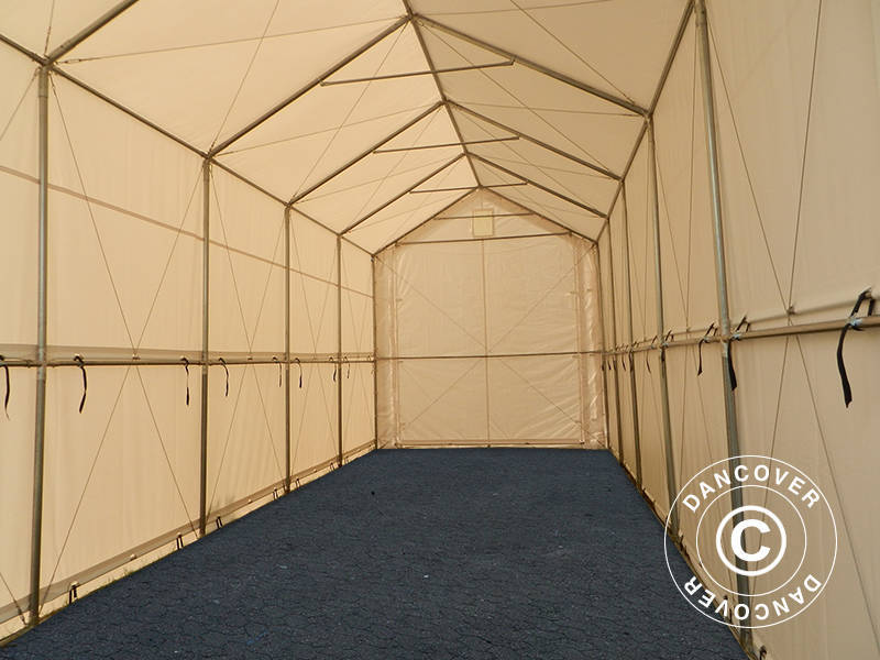 Lagertält PRO XL 4x10x3,5x4,59m, PVC, Vit - Image 7