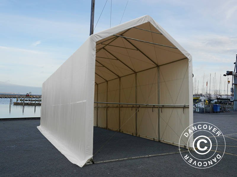 Lagertält PRO XL 4x10x3,5x4,59m, PVC, Vit - Image 9